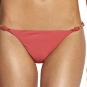 ViX Paula Hermanny Watermelon Trim Roll Bikini Bottom Size Medium